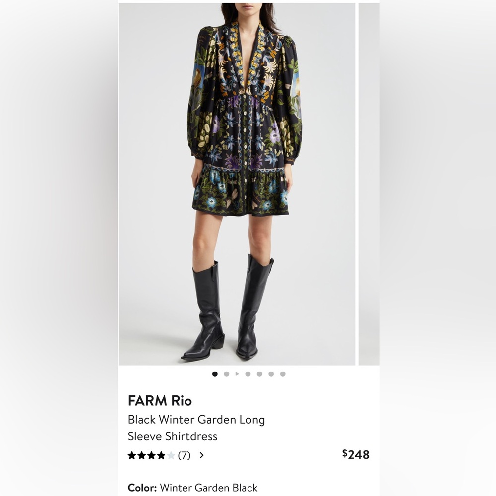 Farm Rio Winter Garden Dress